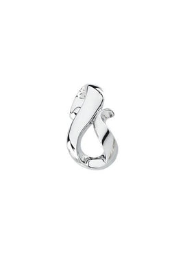14K White Gold Freeform Slide Pendant