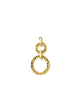 14K Yellow Gold Graduated Circle Pendant