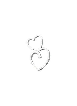 14K Yellow Gold Double Heart Pendant
