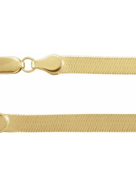 14K Yellow Gold 4.6 mm Flexible Herringbone 16