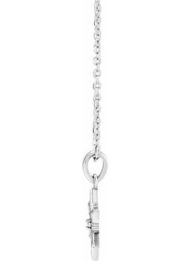 Platinum .01 CT Natural Diamond Snowflake Pendant