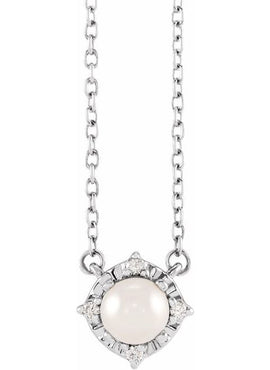 14K Yellow Gold Natural Mozambique Garnet & .04 CTW Natural Diamond Halo-Style 18