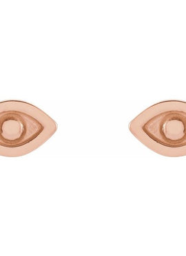 14K White Gold Evil Eye Single Earring