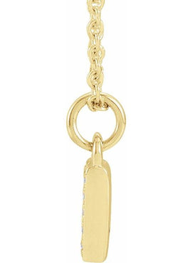 14K Yellow Gold Petite Pavé®.02 CTW Natural Diamond Numeral 1 16-18