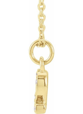 14K Yellow Gold Petite Pavé®.02 CTW Natural Diamond Numeral 1 16-18