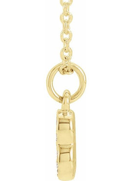 14K Yellow Gold Petite Pavé®.02 CTW Natural Diamond Numeral 1 16-18