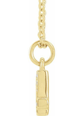 14K Yellow Gold Petite Pavé®.02 CTW Natural Diamond Numeral 1 16-18