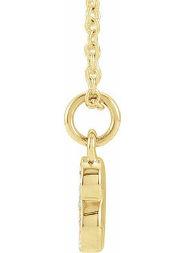 14K Yellow Gold Petite Pavé®.02 CTW Natural Diamond Numeral 1 16-18