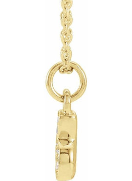 14K Yellow Gold Petite Pavé®.02 CTW Natural Diamond Numeral 1 16-18
