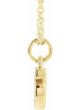 14K Yellow Gold Petite Pavé®.02 CTW Natural Diamond Numeral 1 16-18