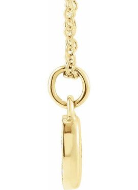 14K Yellow Gold Petite Pavé®.02 CTW Natural Diamond Numeral 1 16-18