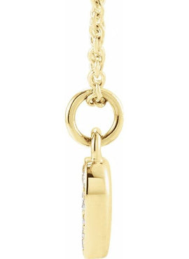 14K Yellow Gold Petite Pavé®.02 CTW Natural Diamond Numeral 1 16-18
