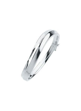 Sterling Silver 10 mm Hinged Bangle 6 1/2
