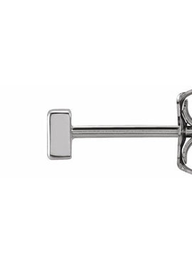 14K White Gold .07 CTW Natural Diamond Bezel-Set Earrings