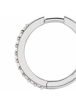 14K Rose Gold 1/8 CTW Natural Diamond Hinged 12.5 mm Hoop Earrings