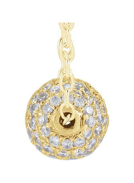 14K White Gold 3 mm 1/8 CTW Natural Diamond Ball Pendant