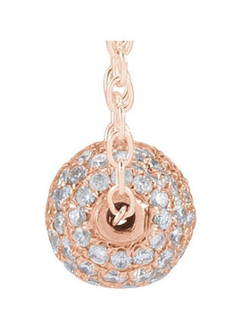 14K White Gold 3 mm 1/8 CTW Natural Diamond Ball Pendant