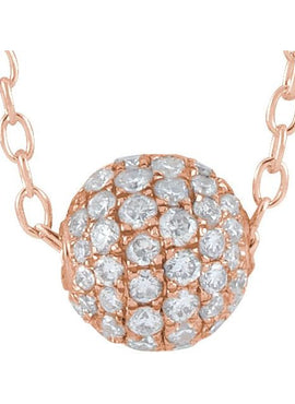 14K White Gold 3 mm 1/8 CTW Natural Diamond Ball Pendant