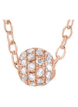 14K White Gold 3 mm 1/8 CTW Natural Diamond Ball Pendant