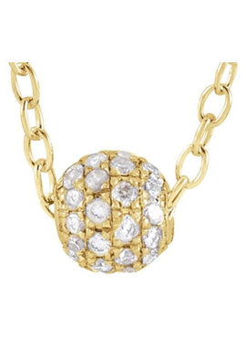 14K White Gold 3 mm 1/8 CTW Natural Diamond Ball Pendant