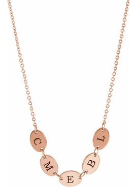 14K Rose Gold 5-Disc Engravable Family Disc 18