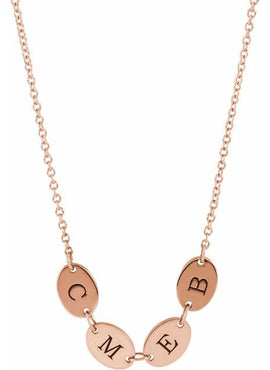 14K Rose Gold 5-Disc Engravable Family Disc 18