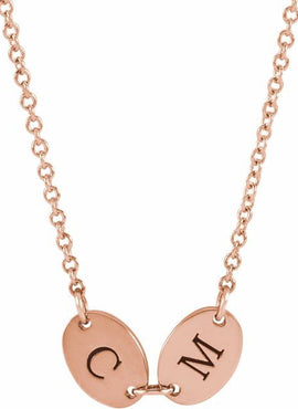 14K Rose Gold 5-Disc Engravable Family Disc 18