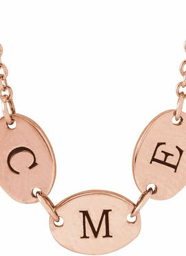 14K Rose Gold 5-Disc Engravable Family Disc 18