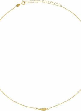 14K Yellow Gold Angel Wing 16-18