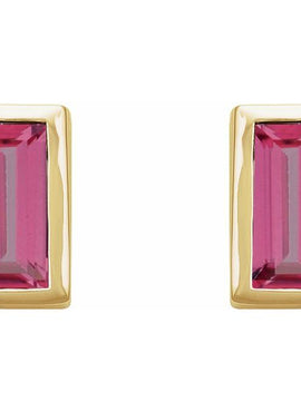 14K White Gold .07 CTW Natural Diamond Bezel-Set Earrings