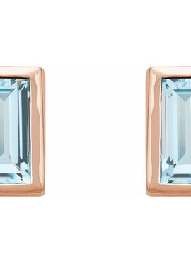 14K White Gold .07 CTW Natural Diamond Bezel-Set Earrings