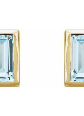 14K White Gold .07 CTW Natural Diamond Bezel-Set Earrings