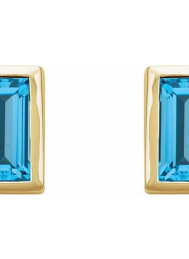 14K White Gold .07 CTW Natural Diamond Bezel-Set Earrings