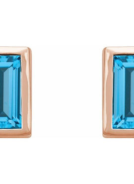 14K White Gold .07 CTW Natural Diamond Bezel-Set Earrings