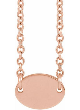14K Rose Gold 5-Disc Engravable Family Disc 18