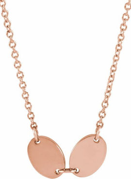 14K Rose Gold 5-Disc Engravable Family Disc 18