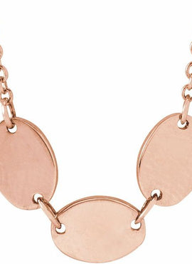 14K Rose Gold 5-Disc Engravable Family Disc 18