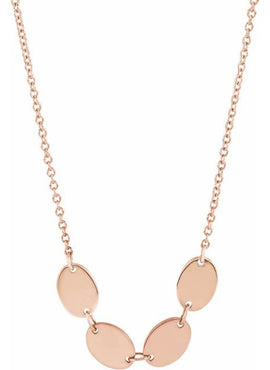 14K Rose Gold 5-Disc Engravable Family Disc 18