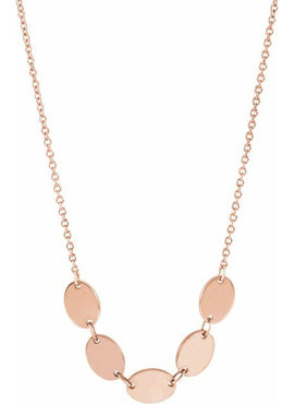 14K Rose Gold 5-Disc Engravable Family Disc 18