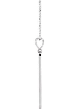 Sterling Silver .01 CTW Natural Diamond Moon Phase Bar 16-18