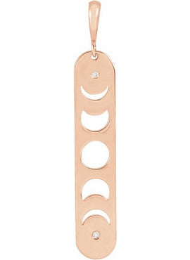 Sterling Silver .01 CTW Natural Diamond Moon Phase Bar 16-18