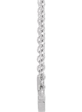 14K Yellow Gold 22x11.5 mm Sideways Cross 16-18