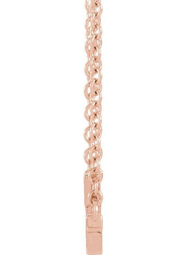 14K Yellow Gold 22x11.5 mm Sideways Cross 16-18
