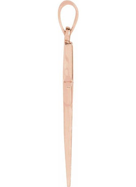14K Rose Gold Cross Pendant