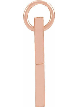 14K Rose Gold .005 CT Natural Diamond Rhombus 16-18
