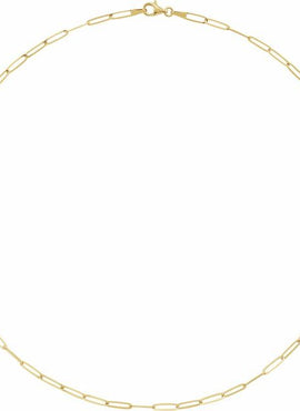 14K Yellow Gold 2.6 mm Paperclip-Style 7