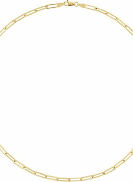 14K Yellow Gold 3.85 mm Paperclip-Style 7