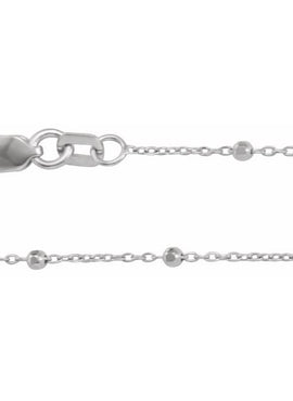 14K Yellow Gold .85 mm Faceted Beaded Cable 7