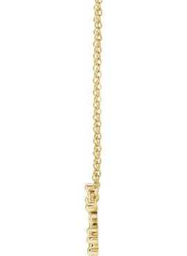 14K Rose Gold Petite Snowflake 18