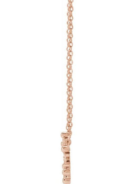 14K Rose Gold Petite Snowflake 18